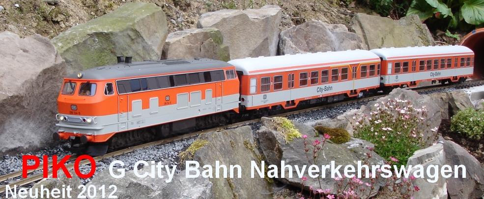 Bahndoktor Gartenbahn mit Piko BR218 City Bahn, Spur G